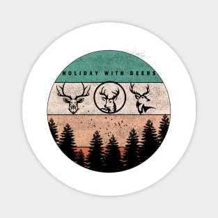 Holiday with deers Magnet